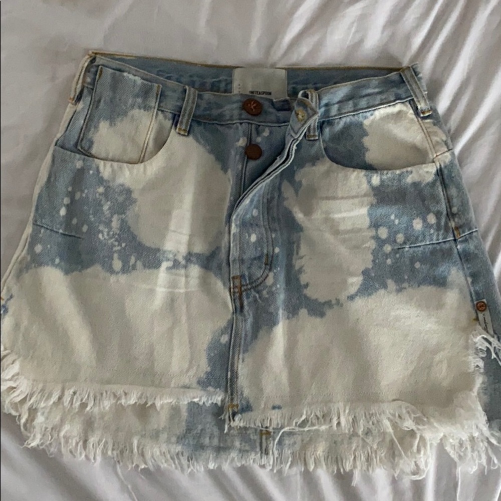 One Teaspoon Bleach Denim Mini